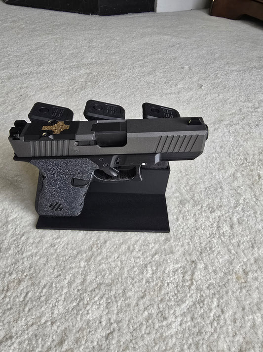 Glock Pistol Display Stand with 3 Mag holder