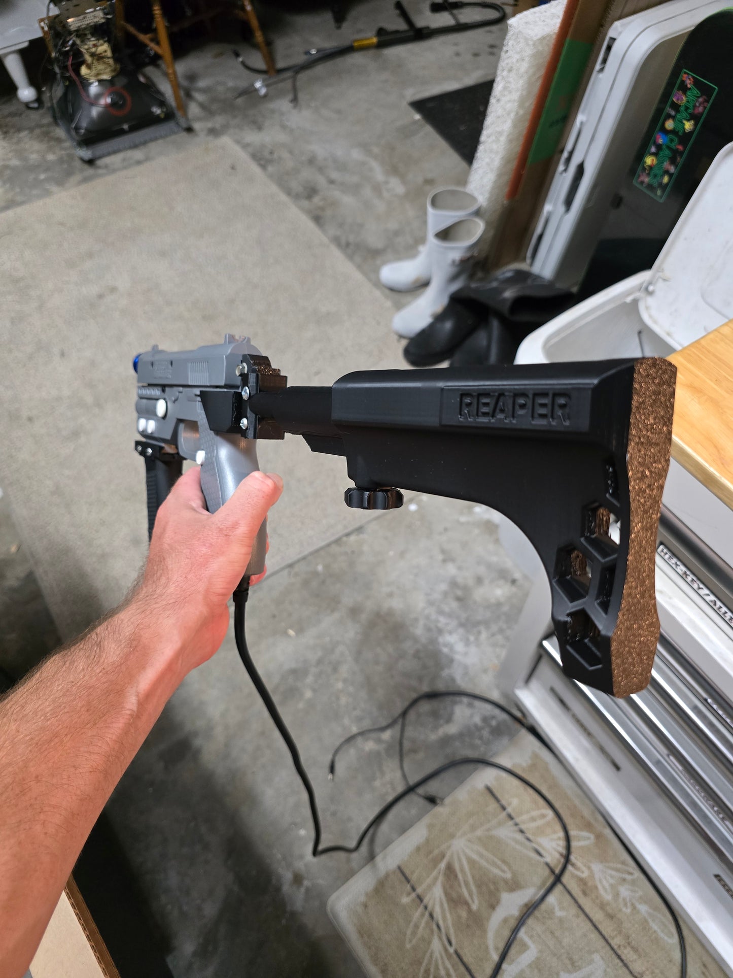 RS3 Reaper Arcade Light gun Mod kit Stock Grip