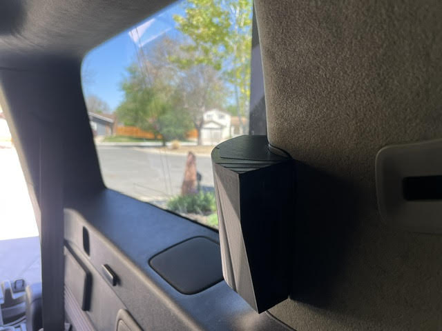 Rivian R1S rear vent diverter for rear facing car seat third row vent